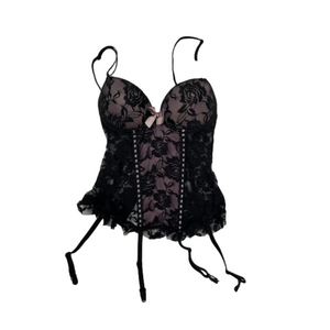 BLACK Lace Bodice Top